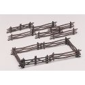 Plasticville U.S.A.(R) Classic Kits -- Rustic Fence pkg(12), O, Bachmann Industries 45984