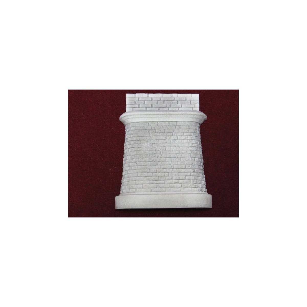 Bridge Abutment w/Separate Retaining Wall -- Quarry Dressed Granite w/Round Corners 5 , HO, Pre-Size Model Specialities 152