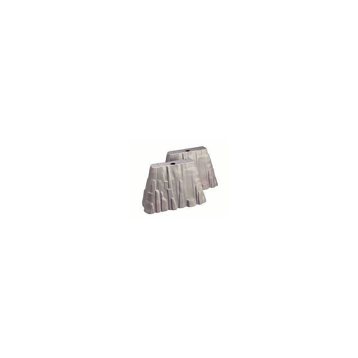 Rock Piers -- Gray pkg(2) 7 x 5 x 3′ 17.8 x 12.7 x 7.6cm, O, Lionel 612744