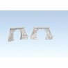 Tunnel Portals - 1 Track pkg(2) -- Low Clearance for Steam Era - 2-3/4′ 7.2cm Clearance, HO, Faller Gmbh 120561