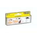 Small Farm Animal Set -- pkg(12), HO, Noch Gmbh & Co 15711