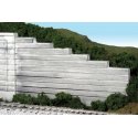 Bridge Abutment Wing Walls -- Poured Concrete pkg(2), HO, Monroe Models 115