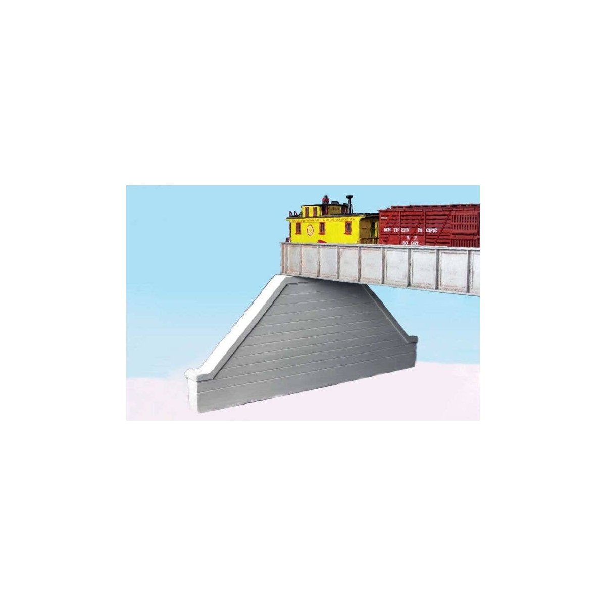 Bridge Abutment -- Concrete pkg(2), HO, Monroe Models 118
