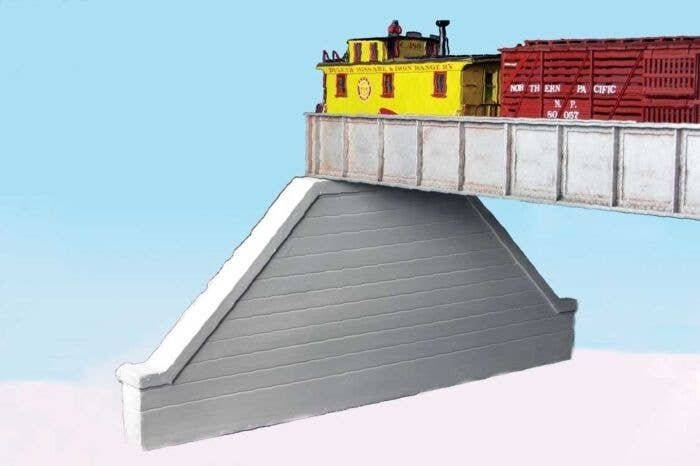 Bridge Abutment -- Concrete pkg(2), HO, Monroe Models 118