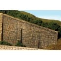 Bridge Abutment Wing Walls -- Random Stone pkg(2), HO, Monroe Models 105