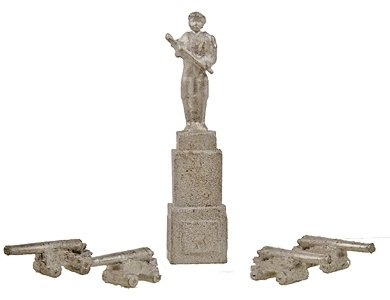 Hero′s Park Monument -- With 4 Cannons, N, The N Scale Architect 20048