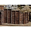 Retaining Walls pkg(6 Unpainted Hydrocal(R) Castings) -- Concrete, N, Woodland Scenics 1158