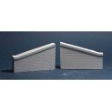 Bridge Abutment Wing Walls -- Grooved Concrete Face, N, Monroe Models 216