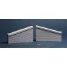 Bridge Abutment Wing Walls -- Grooved Concrete Face, N, Monroe Models 216