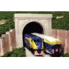 Double-Track Tunnel Portal -- Modern Concrete, N, Monroe Models 219