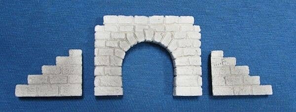 Cut Stone Tunnel Portal -- 2-3/8 x 1-3/4′ 5.9 x 4.4cm, Z, Pre-Size Model Specialities 901