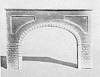 Double Track Tunnel Portal -- Cut Stone - 2-3/4 x 3-7/8′ 6.9 x 9.7cm, N, Pre-Size Model Specialities 206