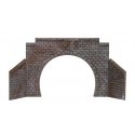 Cut Stone Double-Track Tunnel Portal w/Wing Walls, N, Busch Gmbh & Co Kg 8198