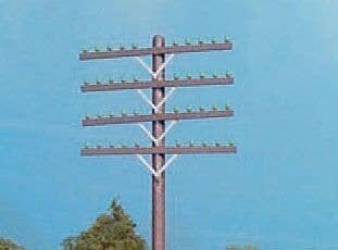 Railroad Telephone Pole Crossarms Only - Brown Plastic -- Set of 72 Fits 628-30, or -40 (Both sold sep, HO, Rix Products 31