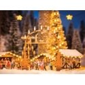 Christmas Market Entrance Arch - Laser-Cut Minis -- Laser-Cut Wood Kit - 3 x 3/8 x 3-1/8′ 7.6 x , HO, Noch Gmbh & Co 14391