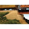 Bridge Abutment - Kit 1 Pair -- Fits Micro-Engineering Deck Girder Bridge, HO, Monroe Models 556