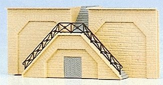 Stone Wall w/Stairs -- 4-3/4 x 2′ (12 x 5cm), N, Brawa Modellspielwaren 2699