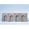 Arcades - Natural Stone w/Round Arch (gray) -- 14-3/4 x 5 x 1/2′ 37 x 12.5 x 1.2cm, HO, Faller Gmbh 170838