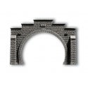 Profi-Plus Scenic Components -- Tunnel Portal Double-Track (gray) 8-1/4 x 5-11/16′ 21 x 14.5cm, HO, Noch Gmbh & Co 58052