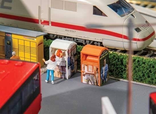 Clothing Recycling Containers pkg(4), HO, Faller Gmbh 180341