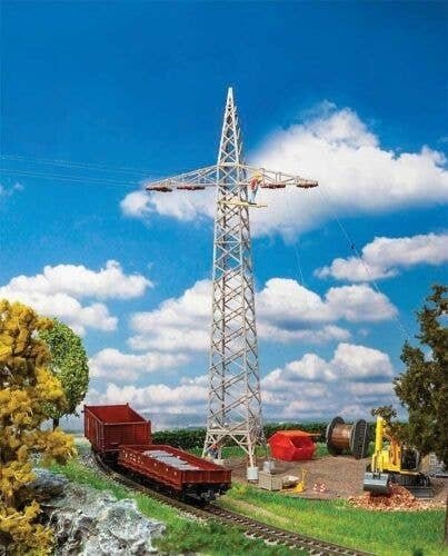 Railway Electricity Pylons - High-Tension Towers -- Kit - Each: 4-3/4 x 1-7/8 x 10-1/2′ 12 x 4.8 x , HO, Faller Gmbh 120377
