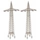 Railway Electricity Pylons - High-Tension Towers -- Kit - Each: 4-3/4 x 1-7/8 x 10-1/2′ 12 x 4.8 x , HO, Faller Gmbh 120377