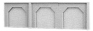 Enclosed Stone Arch Wall -- 4-3/4 x 2′ (12 x 5cm), N, Brawa Modellspielwaren 2700