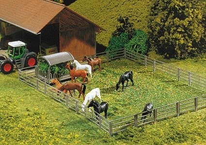 Farmyard Fence System -- 59′ 150cm, HO, Faller Gmbh 180434
