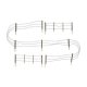 Barbed Wire Fence - Kit with Gates, Hinges & Planter Pins -- Total Scale Length: 192′ 58.5m, O, Woodland Scenics 3000