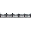 Wrought Iron Fence w/Brick Posts -- 25-1/2′ 65cm, HO, Busch Gmbh & Co Kg 6016