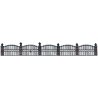 Wrought Iron Fence w/Brick Posts -- 25-1/2′ 65cm, HO, Busch Gmbh & Co Kg 6016