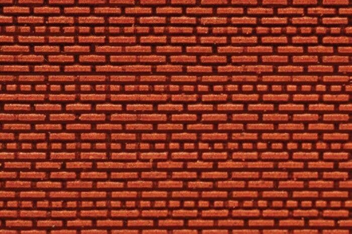 Flexible Dark Red Brick Wall Sheet 2-Pack -- Small for HO & N Scales 3-3/4 x 12′ 9.2 x, All Scales, Chooch Enterprises 8621
