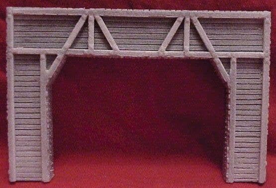 Tunnel Portal - Double Track -- Timber 4-3/4 x 7′ 11.5 x 17cm, HO, Pre-Size Model Specialities 102