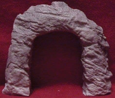 Tunnel Portal - Single Track -- Blasted Rock Rough Round, HO, Pre-Size Model Specialities 118