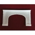 Extra-Wide Cut Stone Double Tunnel Portal -- Overall: 8-3/4 x 4-7/8′, Opening: 5-1/2 x, HO, Pre-Size Model Specialities 157