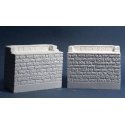 Single-Track Bridge Abutment -- Cut Stone - 1 Pair, O, Monroe Models 953