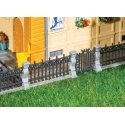 Wrought-Iron Fence w/Pillars -- 5 Different Styles, HO, Faller Gmbh 180417