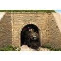 Single-Track Tunnel Portal -- Split Stone, HO, Monroe Models 710