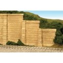 Bridge Abutment Wing Walls -- Sandstone pkg(2), HO, Monroe Models 166