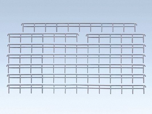 Iron Railing, Era I -- 39-3/16′ 99.6cm Total Length, N, Faller Gmbh 272404