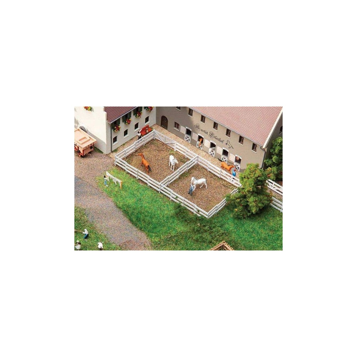 Three-Rail Fence - Kit -- 36-5/8′ 93cm Long, N, Faller Gmbh 272412