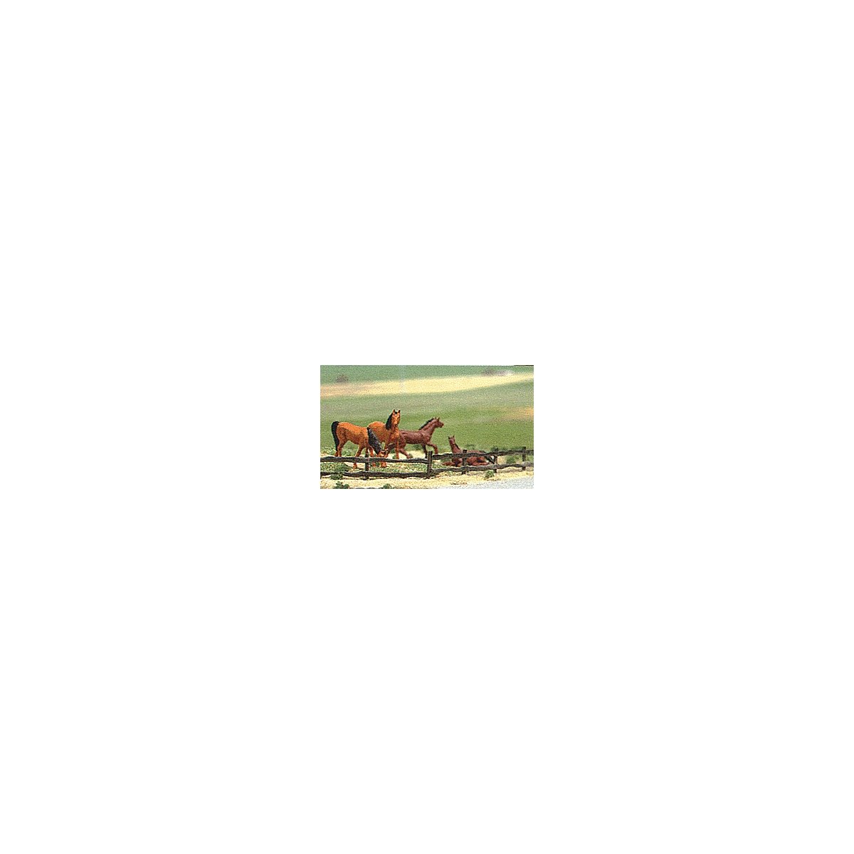 Fences -- Farm Field Set - 52′ 132cm (brown), HO, Busch Gmbh & Co Kg 6008
