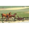 Fences -- Farm Field Set - 52′ 132cm (brown), HO, Busch Gmbh & Co Kg 6008