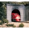 Single Track Tunnel Portals pkg(2 Unpainted Hyrdrocal(R) Castings) -- Concrete, N, Woodland Scenics 1152
