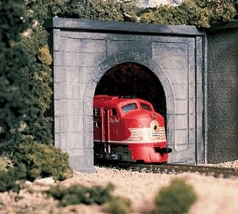 Single Track Tunnel Portals pkg(2 Unpainted Hyrdrocal(R) Castings) -- Concrete, N, Woodland Scenics 1152