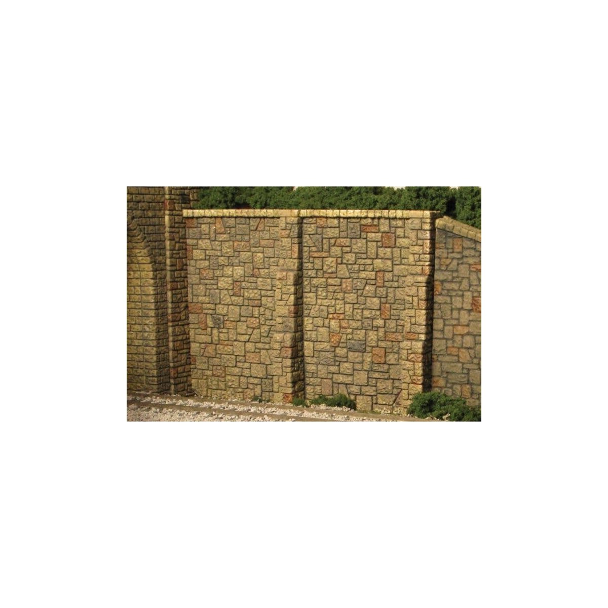 Retaining Wall -- Random Stone pkg(2), N, Monroe Models 208