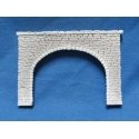 Double Track Tunnel Portal -- Random Stone - 2-3/4 x 3-3/4′ 6.9 x 9.4cm, N, Pre-Size Model Specialities 204
