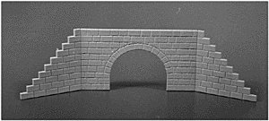 Culvert -- Large Cut Stone with Wings, HO, Rix Products 652