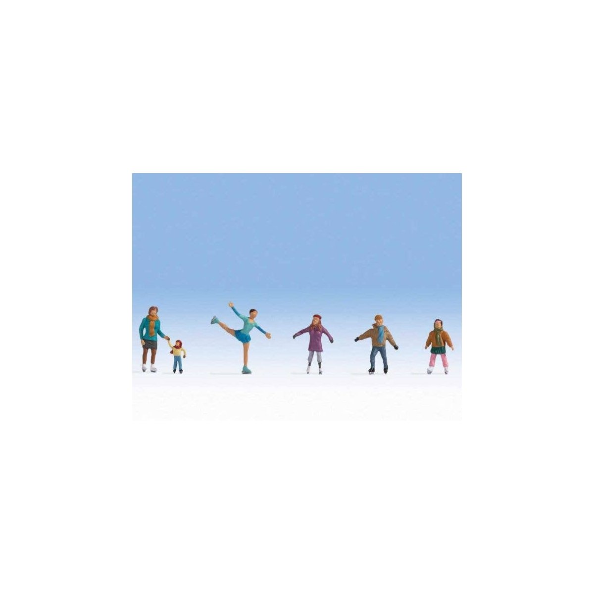 Ice Skaters -- pkg(6), HO, Noch Gmbh & Co 15824