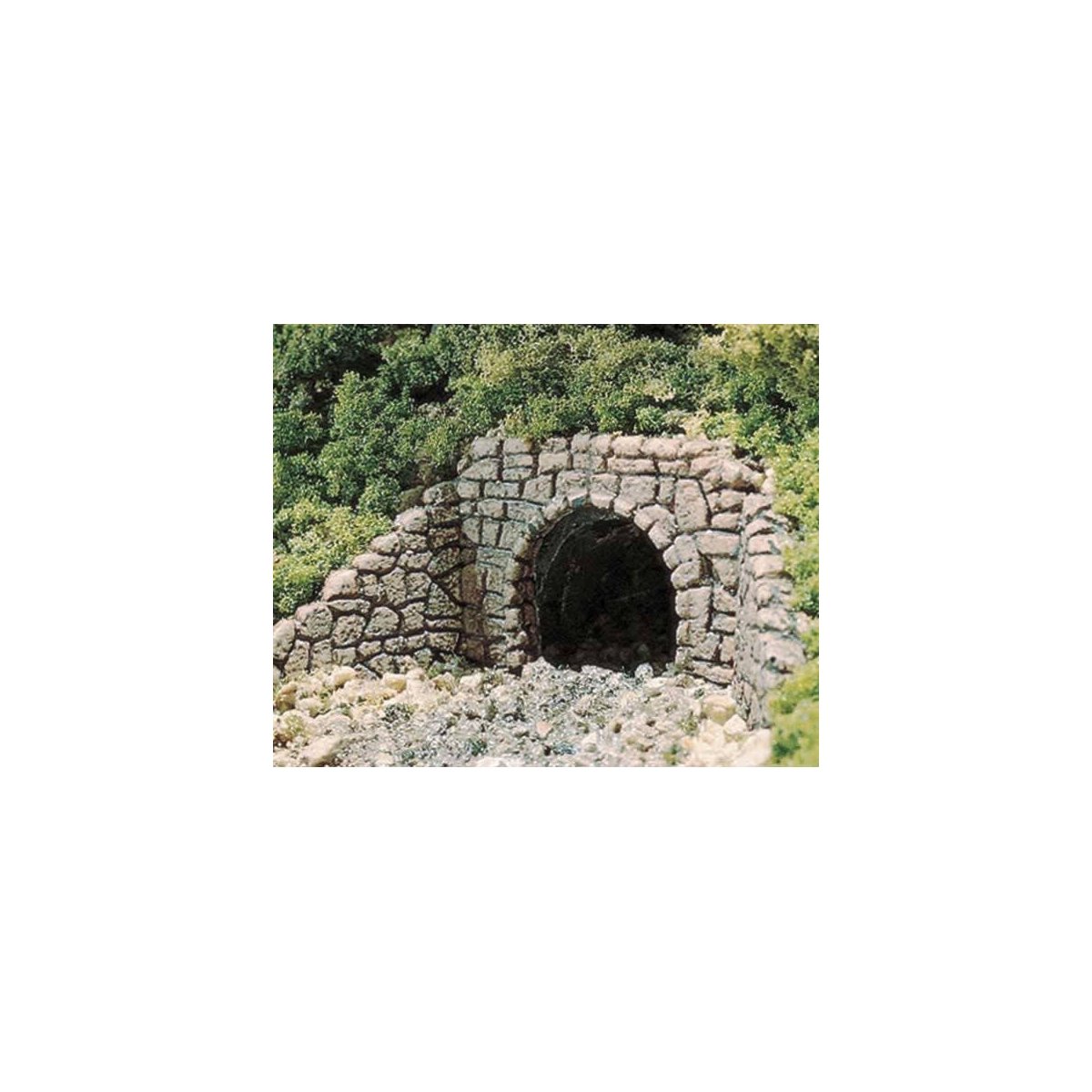 Culverts pkg(2) (Unpainted Hydrocal(R) Castings) -- Random Stone, N, Woodland Scenics 1164